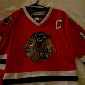 Blackhawk jersey worn one time